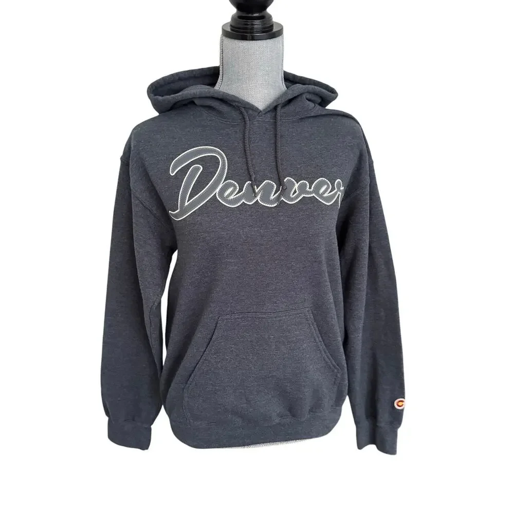 Denver Colorado State Flag University Hoodie Sweatshirt Gray Unisex Size S - Picture 1 of 8